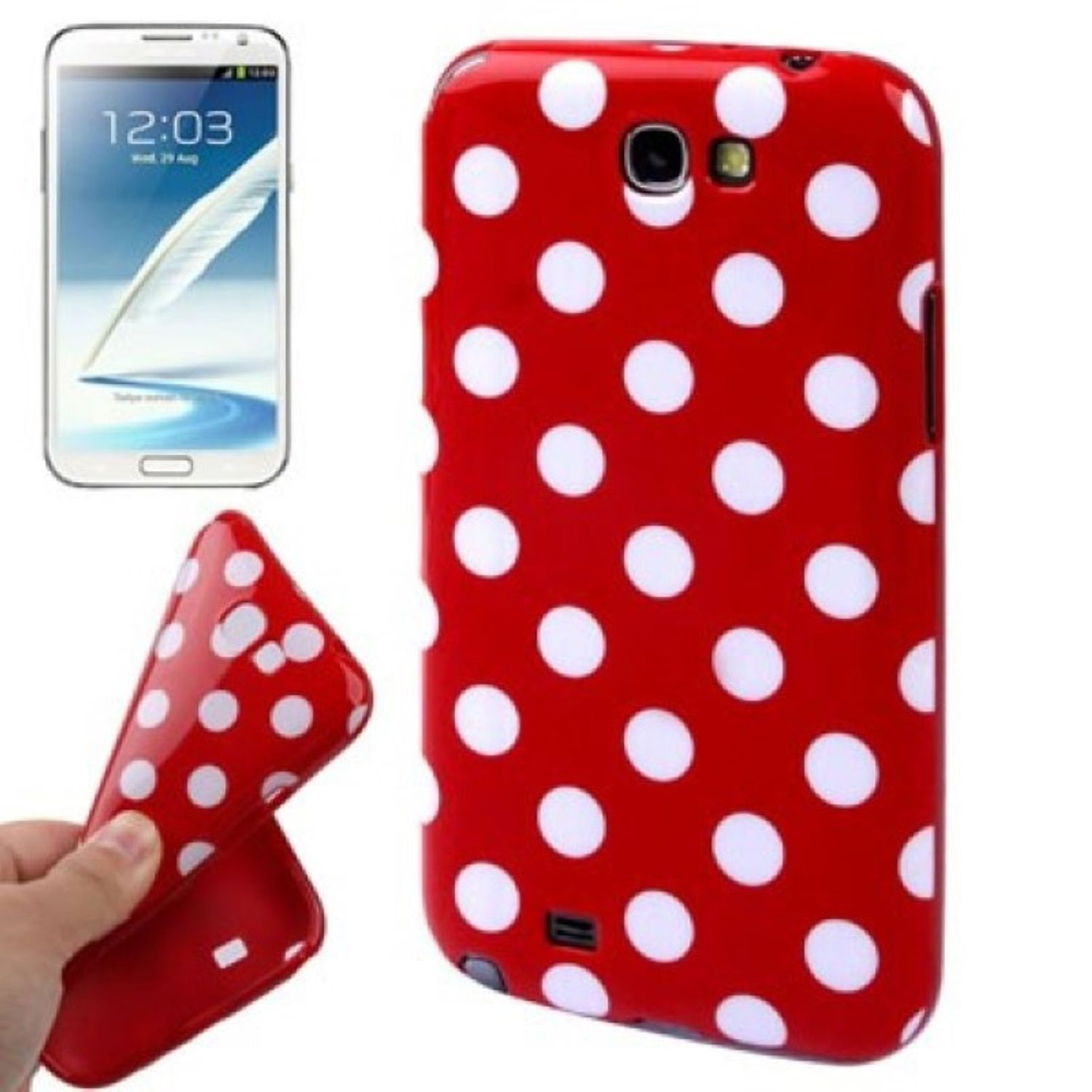 Note Backcover, 2 Galaxy Samsung, DESIGN Schutzhülle, Rot KÖNIG N7100,