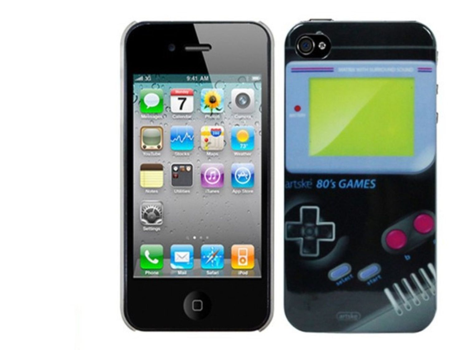 iPhone Backcover, / DESIGN Schwarz Handyhülle, Apple, 4 KÖNIG 4s,