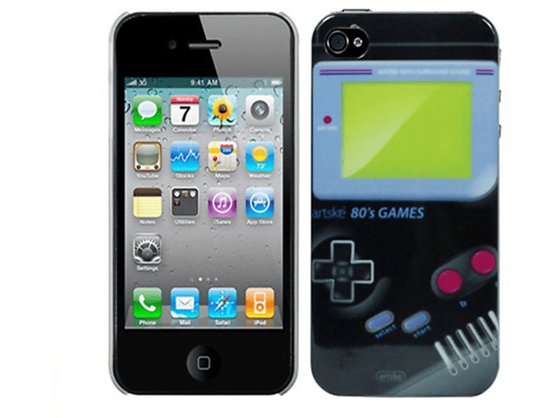 / Backcover, KÖNIG Schwarz iPhone Apple, 4s, 4 Handyhülle, DESIGN