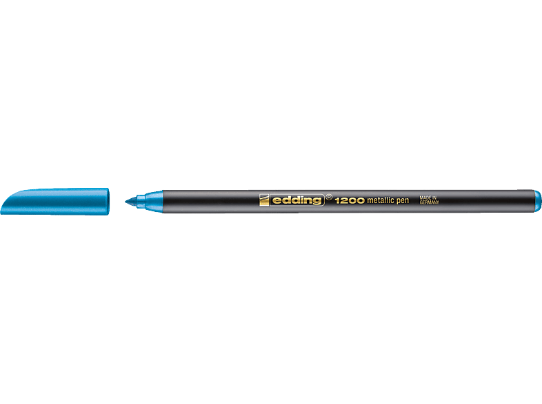 EDDING blau metallic Fasermaler, metallic 1200 1-3mm colourpen Fasermaler