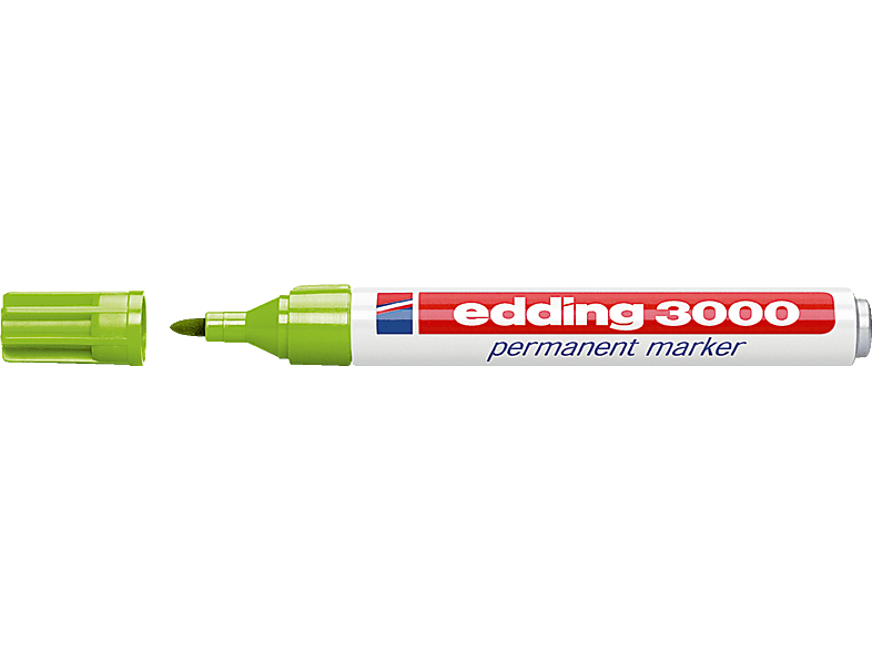 EDDING Permanentmarker, 3000 hellgrün Rundspitze Permanentmarker 1,5-3mm