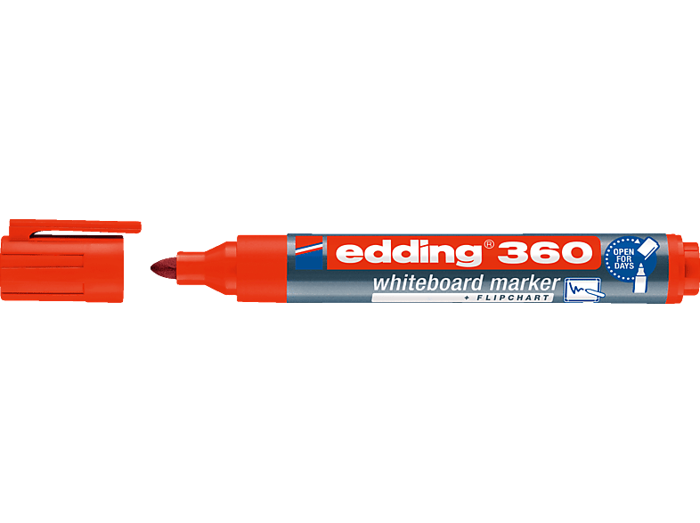 EDDING Boardmarker rot Rundspitze nachfüllbar Whiteboardmarker, 1,5-3mm 360