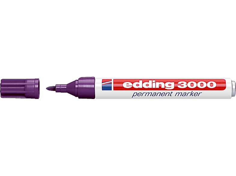 EDDING Permanentmarker 3000 1,5-3mm Rundspitze Permanentmarker, violett