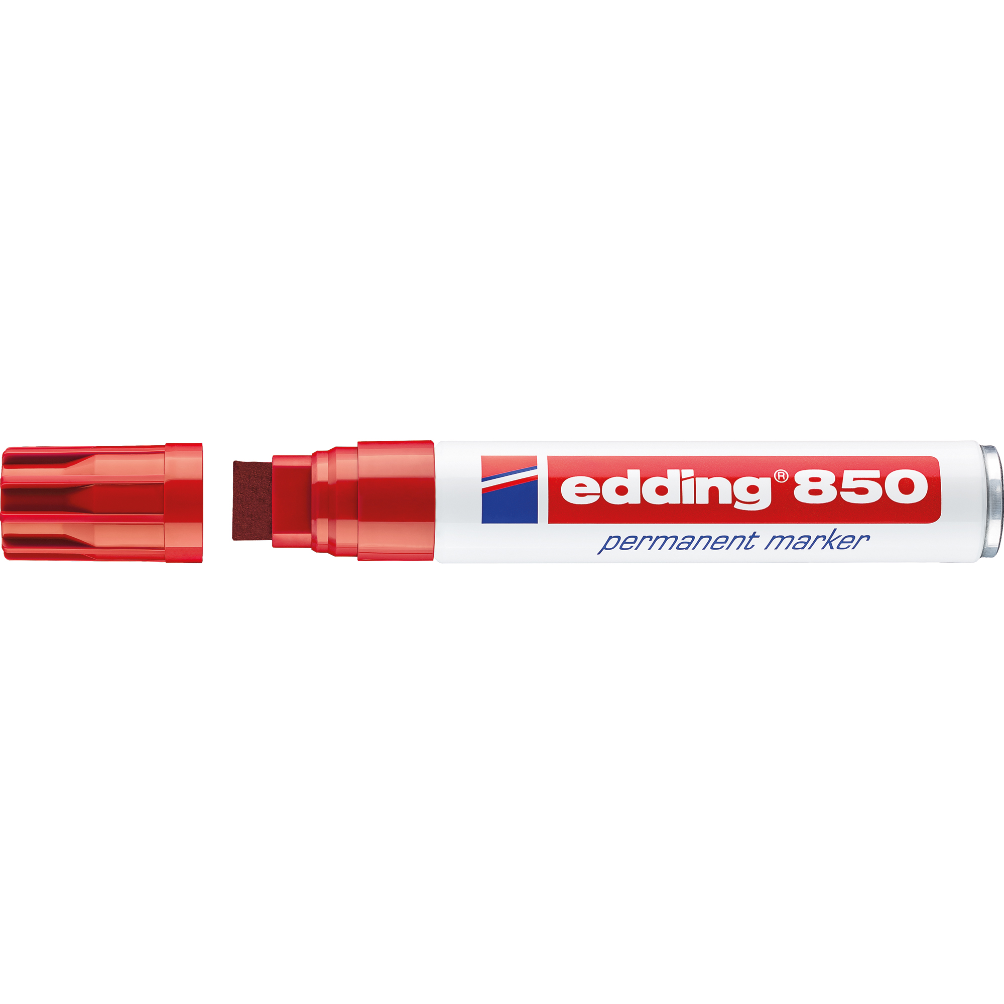 EDDING Permanentmarker 850 rot Permanentmarker, nachfüllbar Keilspitze 5-16mm