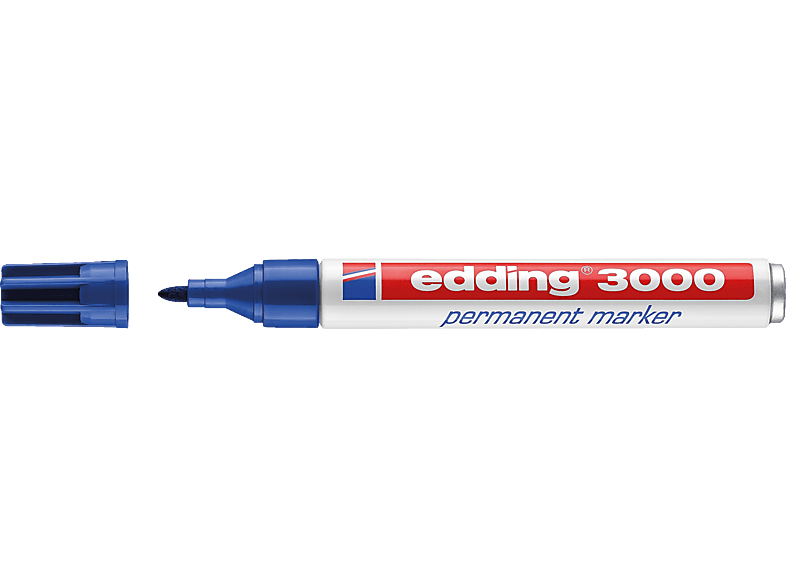 EDDING Permanentmarker 3000 1,5-3mm Rundspitze Permanentmarker, blau