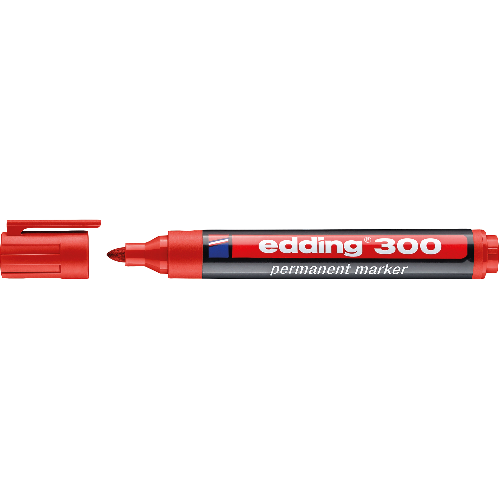 EDDING Permanentmarker 300 1,5-3mm Rundspitze nachfüllbar Permanentmarker, rot