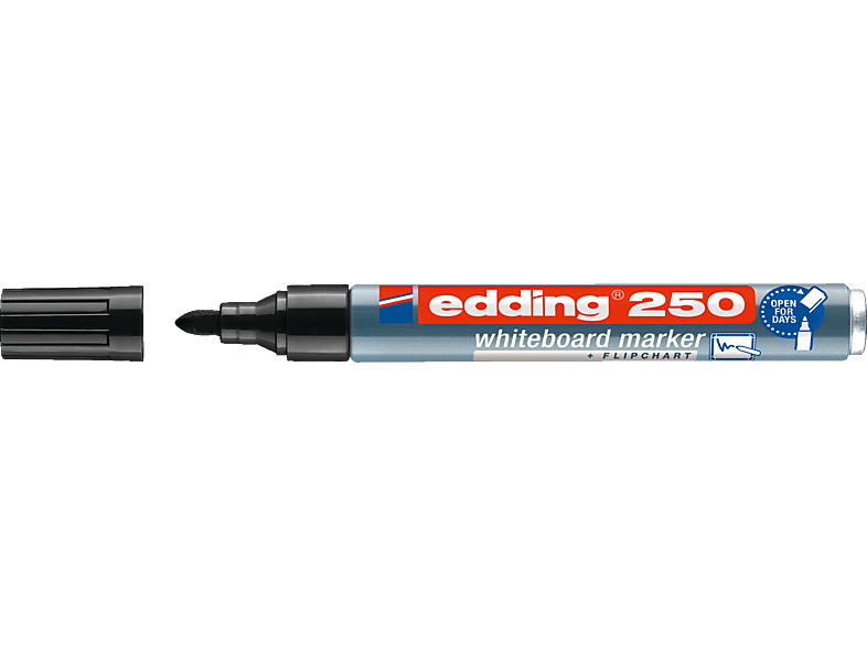 EDDING Boardmarker 250 1,5-3mm nachfüllbar Rundspitze schwarz Whiteboardmarker