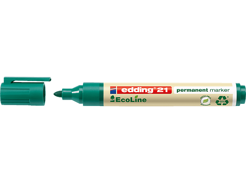 EDDING Permanentmarker 21 EcoLine 1,5-3mm grün Rundspitze Permanentmarker