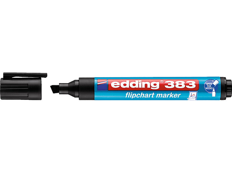 EDDING Flipchartmarker 383 1-5mm Keilspitze Flipchartmarker, schwarz