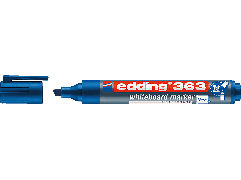 EDDING Whiteboardmarker 363 1-5mm Keilspitze Whiteboardmarker, blau