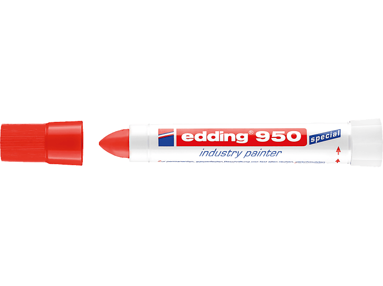 950 Pastenspitze Industriemarker Permanentmarker, EDDING 10mm rot