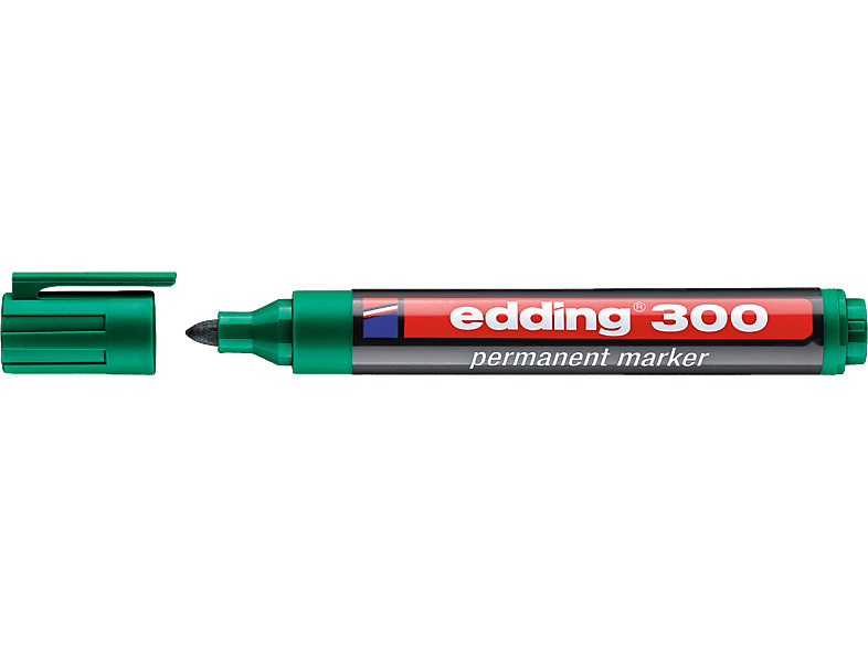 EDDING Permanentmarker 300 1,5-3mm Rundspitze nachfüllbar Permanentmarker, grün