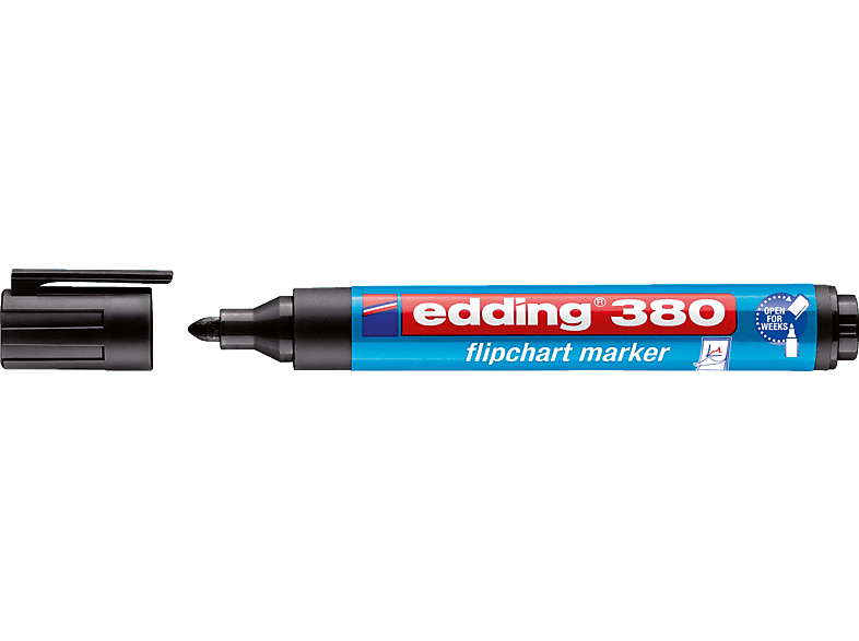 380 schwarz Flipchartmarker, EDDING Rundspitze Flipchartmarker 1,5-3mm