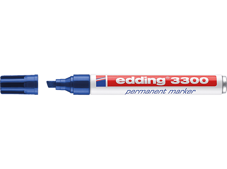 EDDING Permanentmarker 3300 1-5mm Keil Permanentmarker, blau