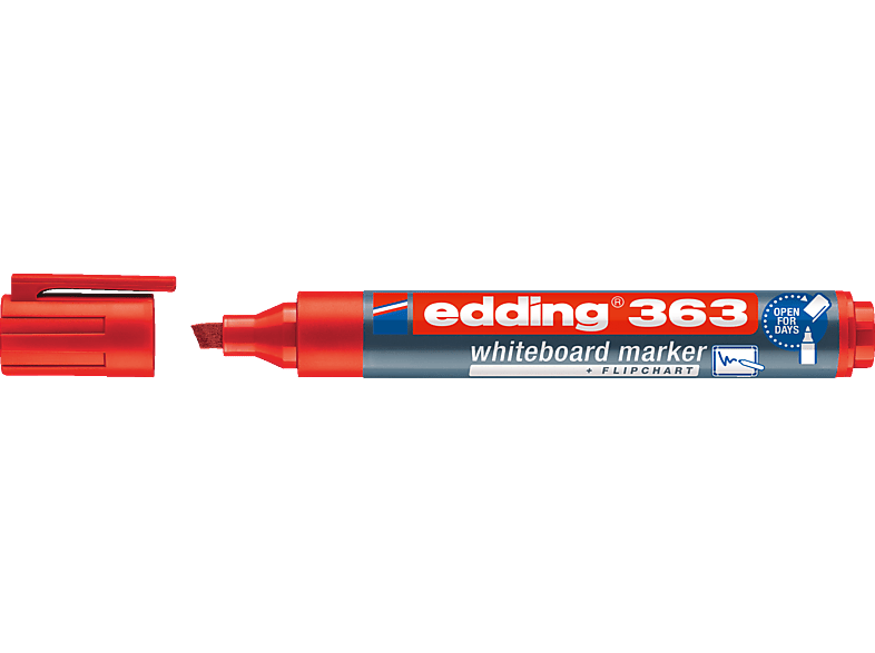 EDDING Whiteboardmarker 363 rot Whiteboardmarker, Keilspitze 1-5mm