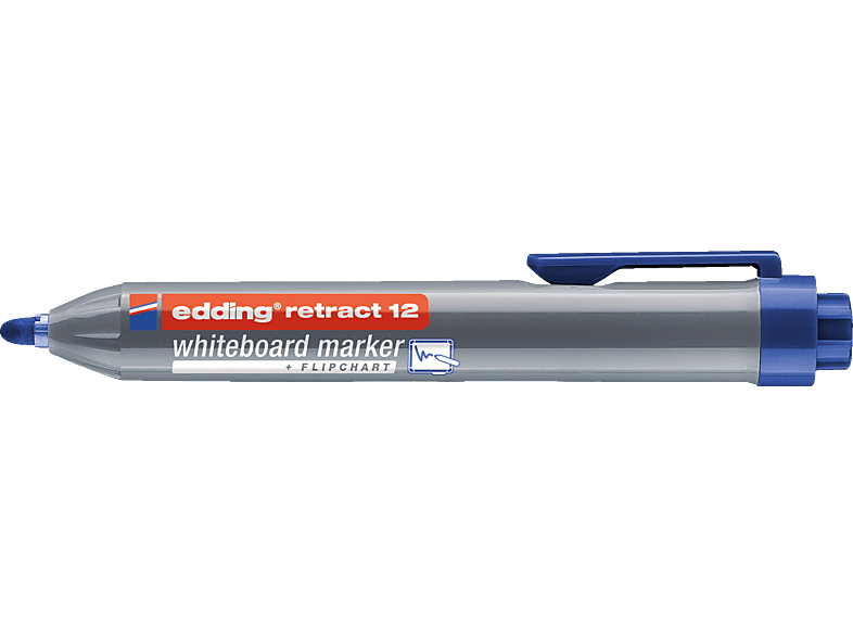 EDDING 12 blau retract Boardmarker Whiteboardmarker, Rundspitze 1,5-3mm