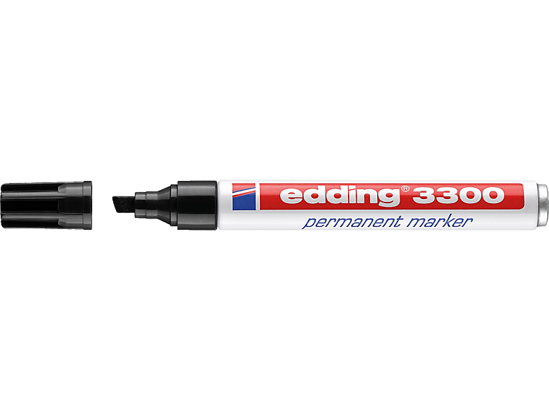 EDDING Permanentmarker 3300 1-5mm Keil Permanentmarker, schwarz | Stifte & Schreibgeräte
