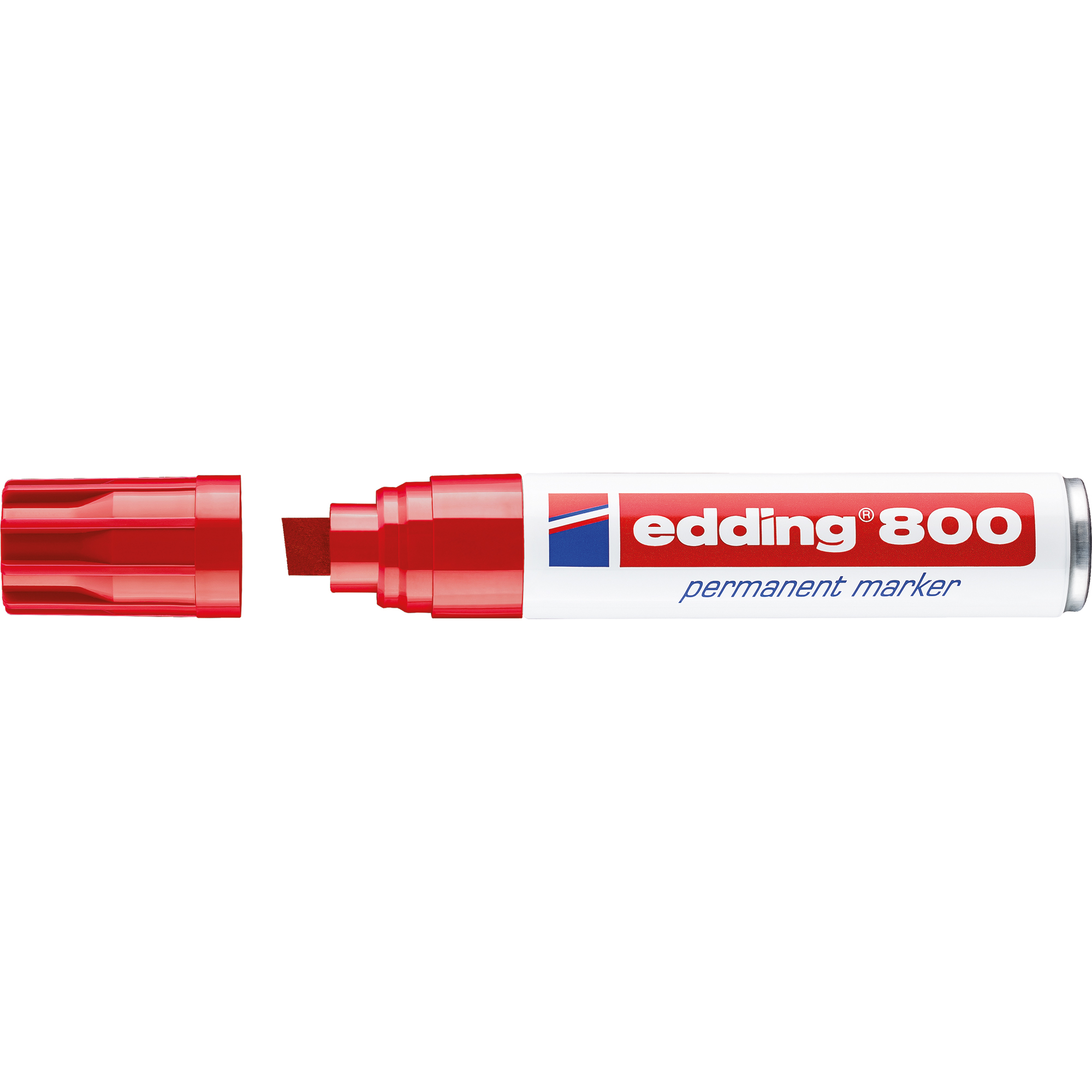 EDDING Permanentmarker nachfüllbar rot 800 Permanentmarker, Keilspitze 4-12mm