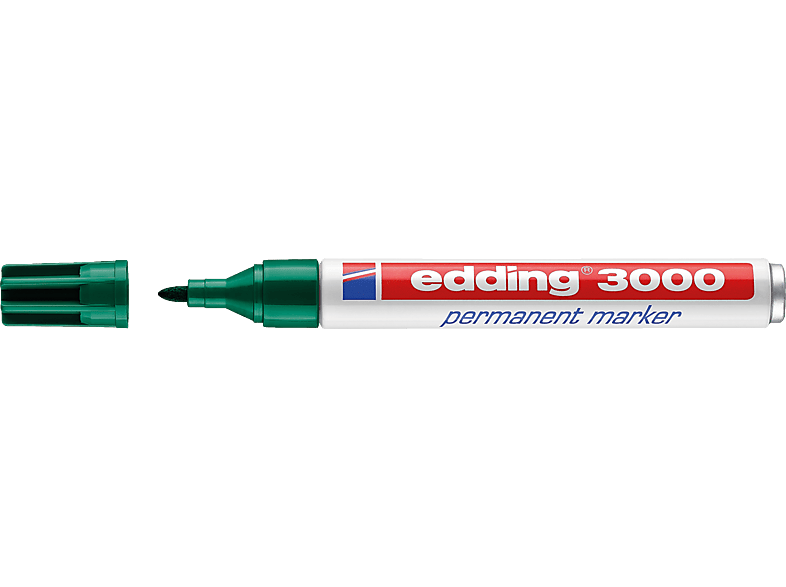 EDDING Permanentmarker 3000 1,5-3mm Rundspitze Permanentmarker, grün