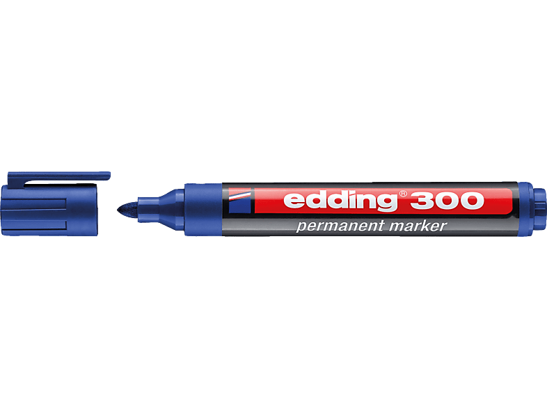 EDDING Permanentmarker 300 1,5-3mm Rundspitze nachfüllbar Permanentmarker, blau