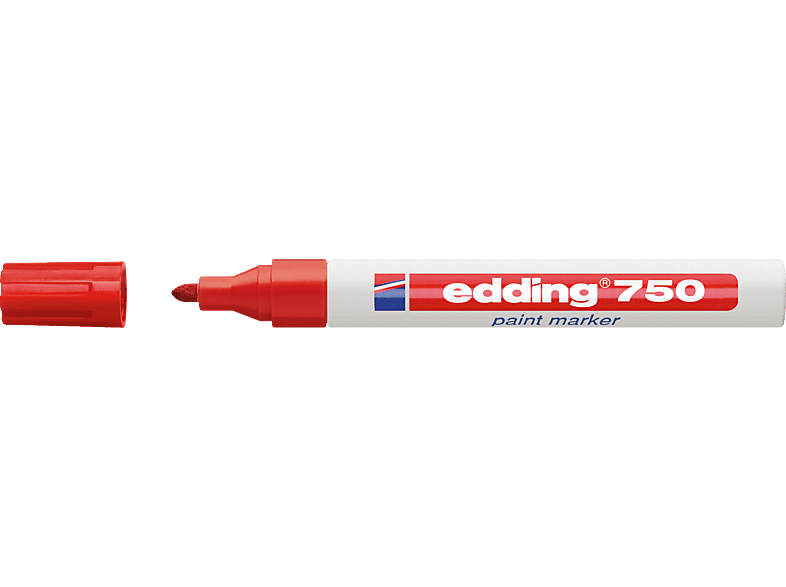 2-4mm EDDING rot Rundspitze 750 Lackmarker, Lackmarker permanent