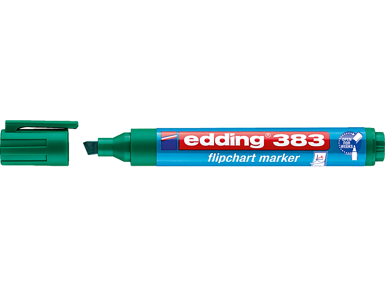 EDDING Flipchartmarker 383 1-5mm Keilspitze Flipchartmarker, grün