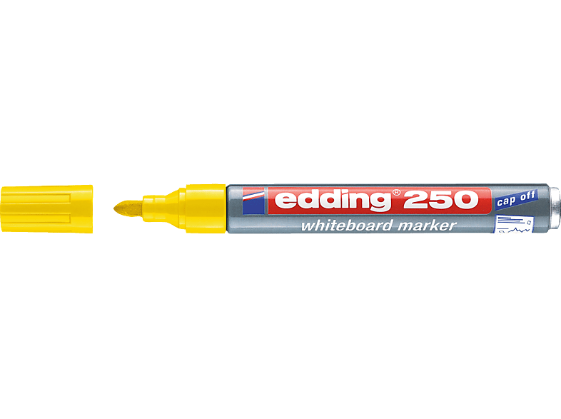 EDDING Boardmarker 250 1,5-3mm Rundspitze nachfüllbar Whiteboardmarker, gelb