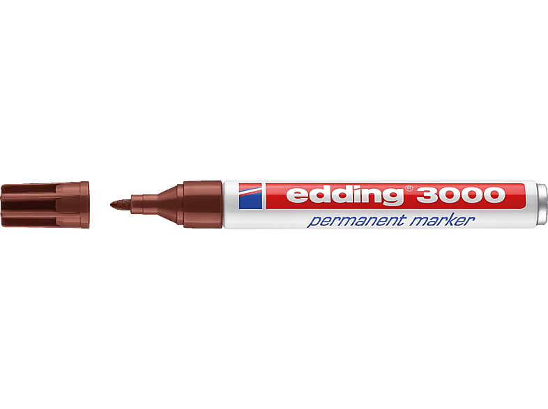 EDDING Permanentmarker 3000 1,5-3mm Rundspitze Permanentmarker, braun