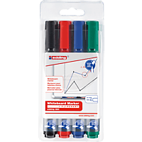 EDDING Whiteboardmarker-Set 1,5-3,0 mm f. sortier 4 St./Pack Whiteboardmarker, rot, blau, grün, schwarz