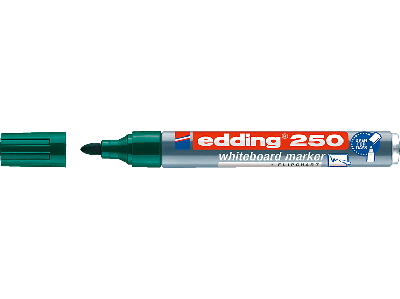 EDDING Boardmarker 250 1,5-3mm Rundspitze nachfüllbar Whiteboardmarker, grün