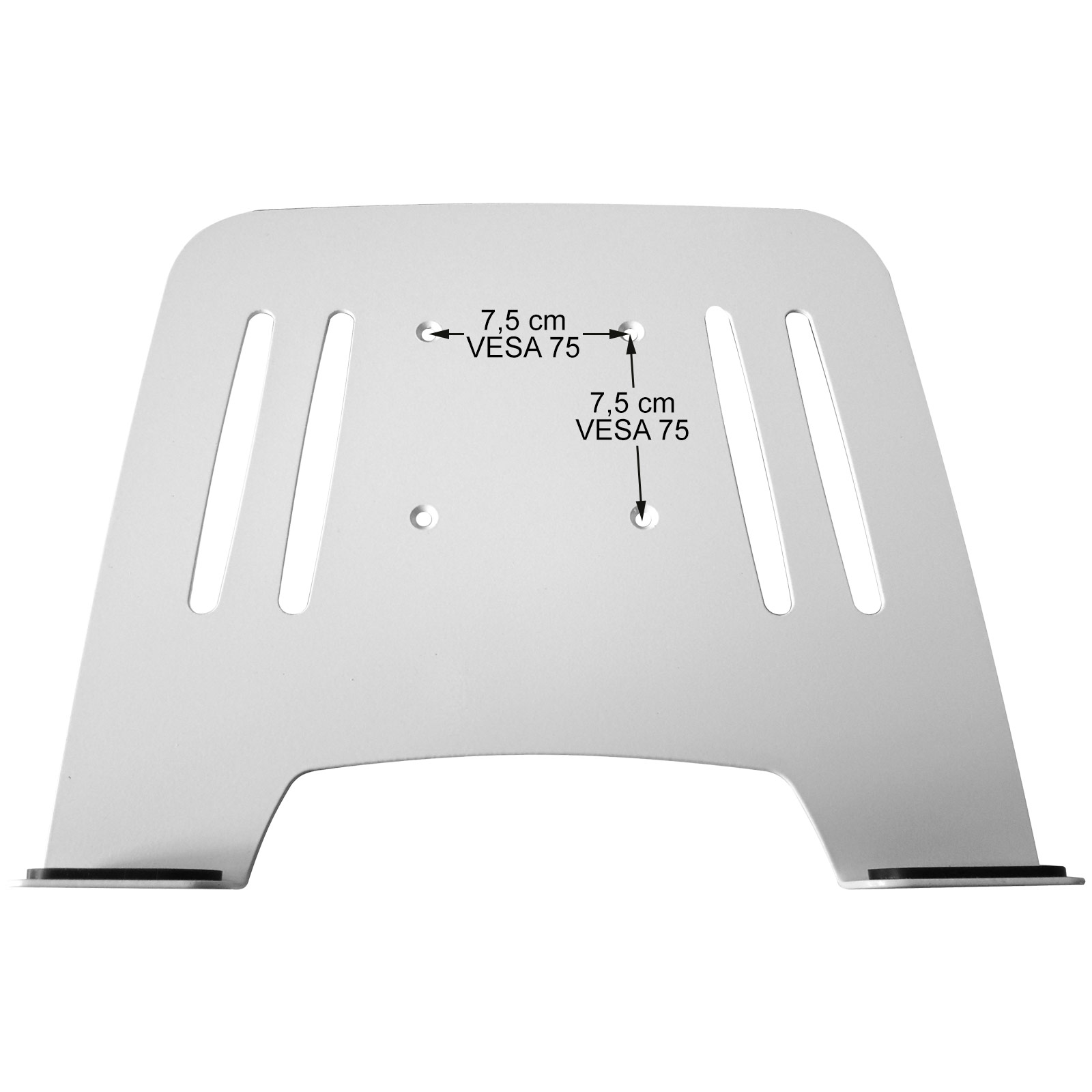 Halterung INSTRUMENTS weiß Adapterplatte Wandhalterung Ablage Modell: L52B-IP3W Laptop Wandhalterung DRALL mit schwarz Notebook