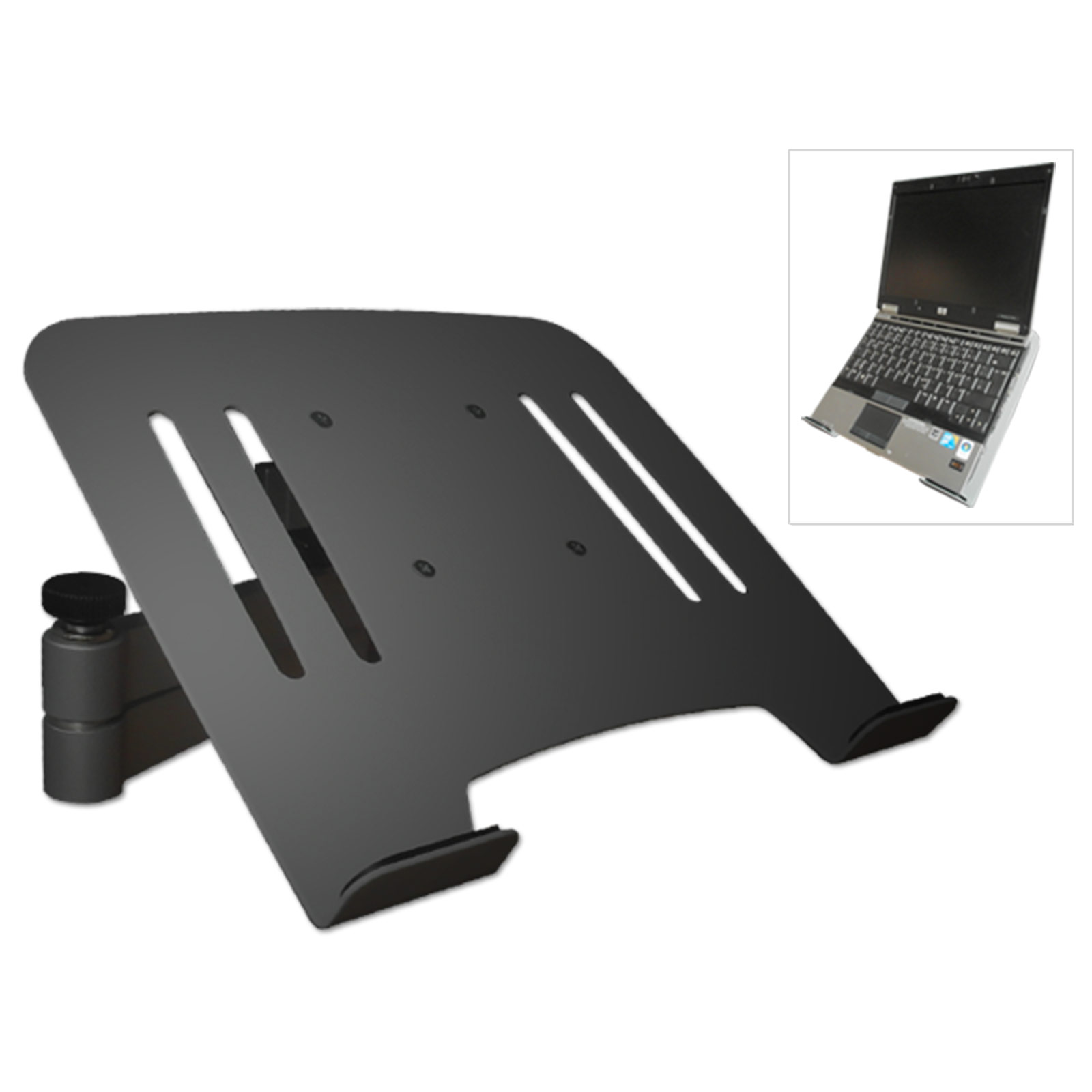 DRALL INSTRUMENTS Ablage mit L52B-IP3B Modell: Notebook schwarz schwarz Wandhalterung Wandhalterung Laptop Adapterplatte Halterung