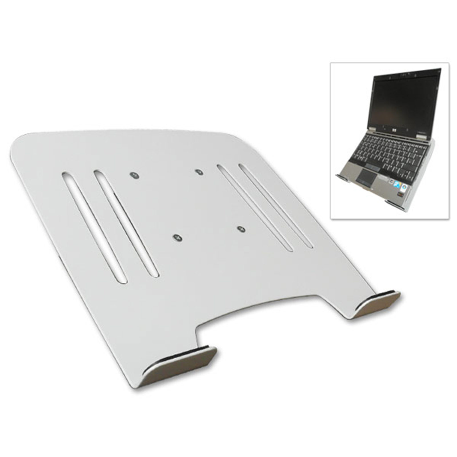 Laptop INSTRUMENTS weiß mit weiß DRALL Modell: Ablage Halterung Adapterplatte L52W-IP3W Notebook Wandhalterung Wandhalterung