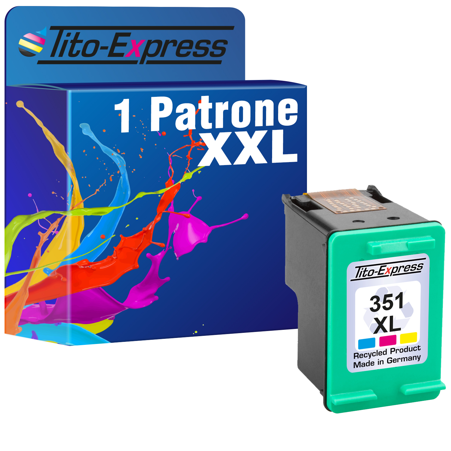 TITO-EXPRESS PLATINUMSERIE 1 Patrone Tintenpatrone HP (CB338EE) 351 Yellow XL Magenta, Cyan, ersetzt