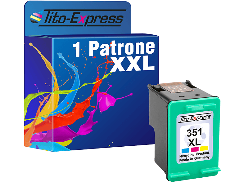TITO-EXPRESS PLATINUMSERIE 1 Patrone ersetzt HP 351 XL Tintenpatrone Cyan, Magenta, Yellow (CB338EE)
