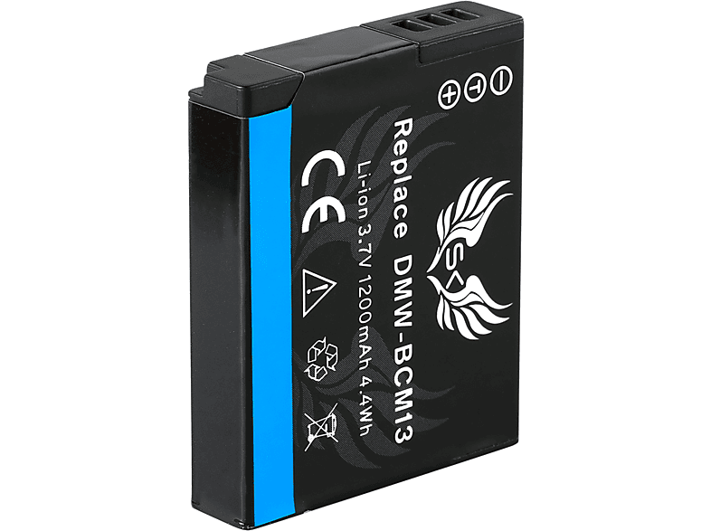 SKGAMES 3.7 DMW-BCM13E Li-Ion | / Kamera Panasonic 1200 Akku, DMW-BCM13 | 1200mAh mAh für Akku Volt,