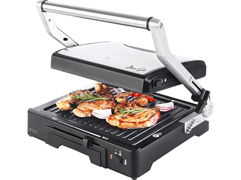 ECG KG 300 Deluxe | | Kontaktgrill Grillplatten | | Abnehmbare Antihaft 3 Betriebslagen