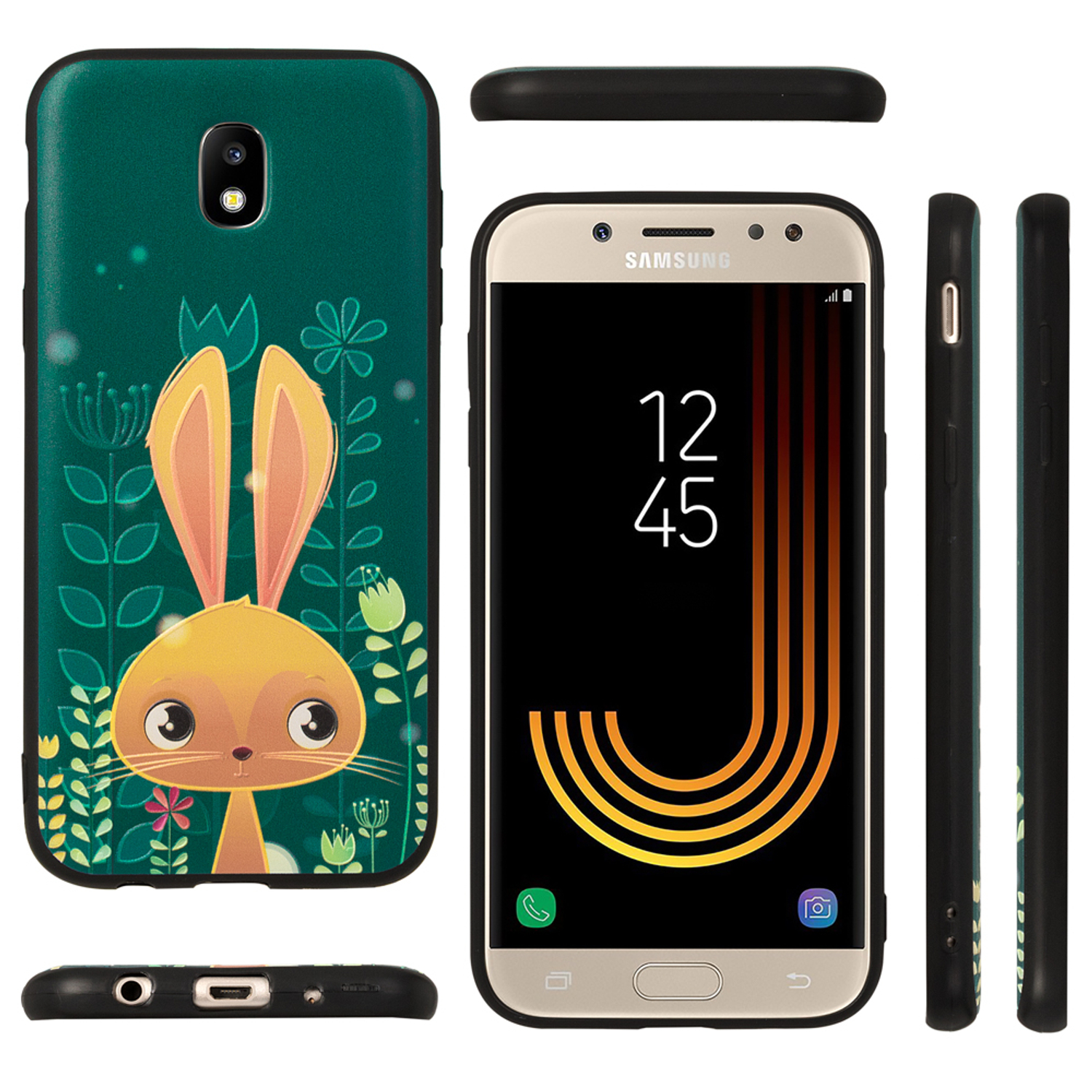 (2017), Samsung, J3 Mehrfarbig Galaxy Hülle, NALIA Silikon Motiv Backcover,
