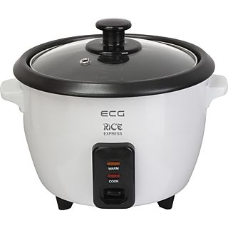 ECG RZ 060 | Kapazität 0,6l / 450 g Reis | alle Reissorten | antihaftbeschichteter Kochbehälter | Reiskocher (300 Watt, Weiß)