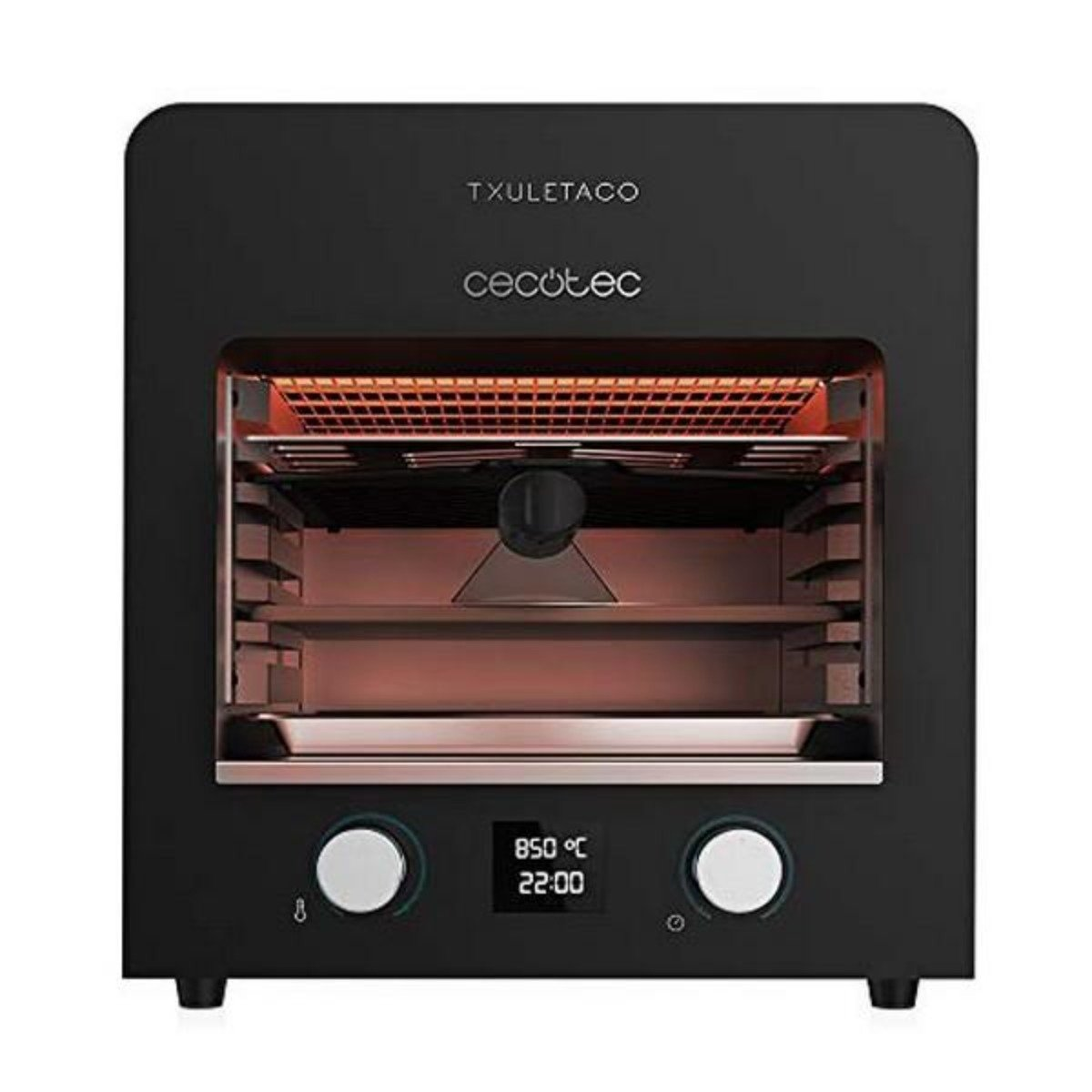 (2200 850ºC CECOTEC Schwarz Inferno Watt) Elektrogrill,