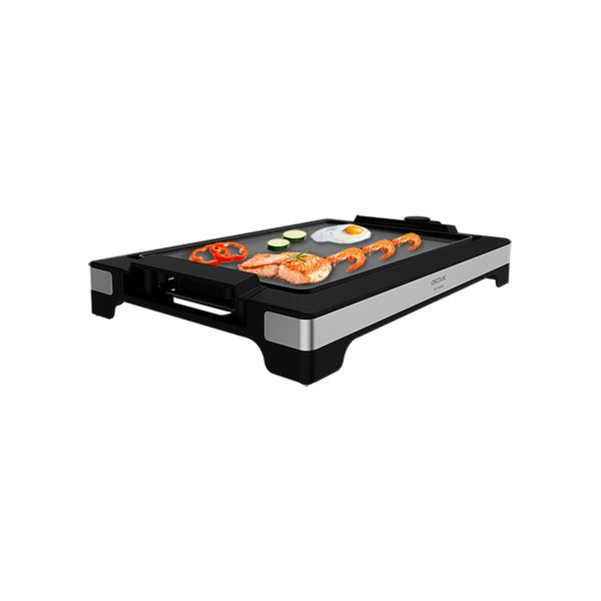 Planchas de asar - Plancha eléctrica Tasty&Grill 2000 Inox CECOTEC, 2000 W, 40 cm, negro