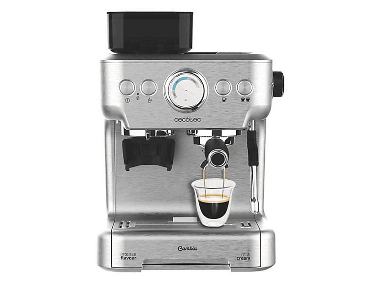 Cecotec Power Instant-CCino Touch Series Nera semi-automatisch koffiezetapparaat, melktank, aanraakbedieningspaneel, 20 bar druk, thermoblock, 1350 W, 1,4 liter, roestvrij staal, zwart