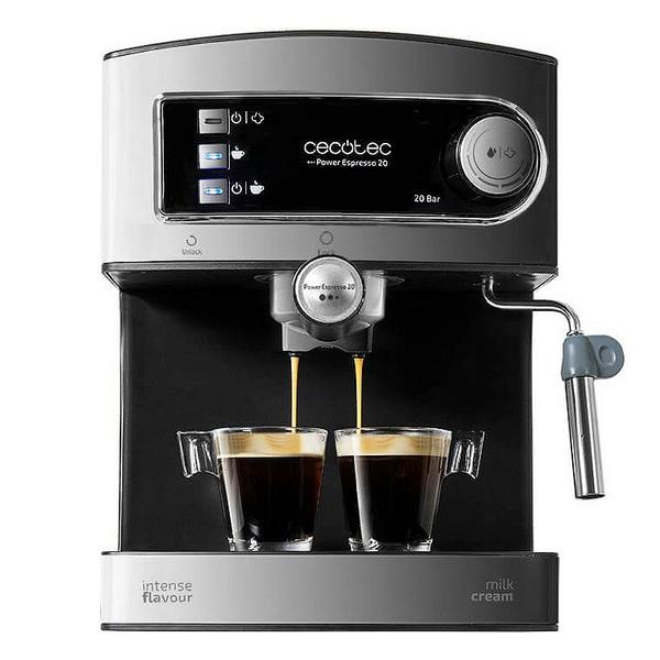 Cafeteras de goteo - Cafetera Express Power Espresso 20 CECOTEC, 850 W, 1,5 l, Metálico