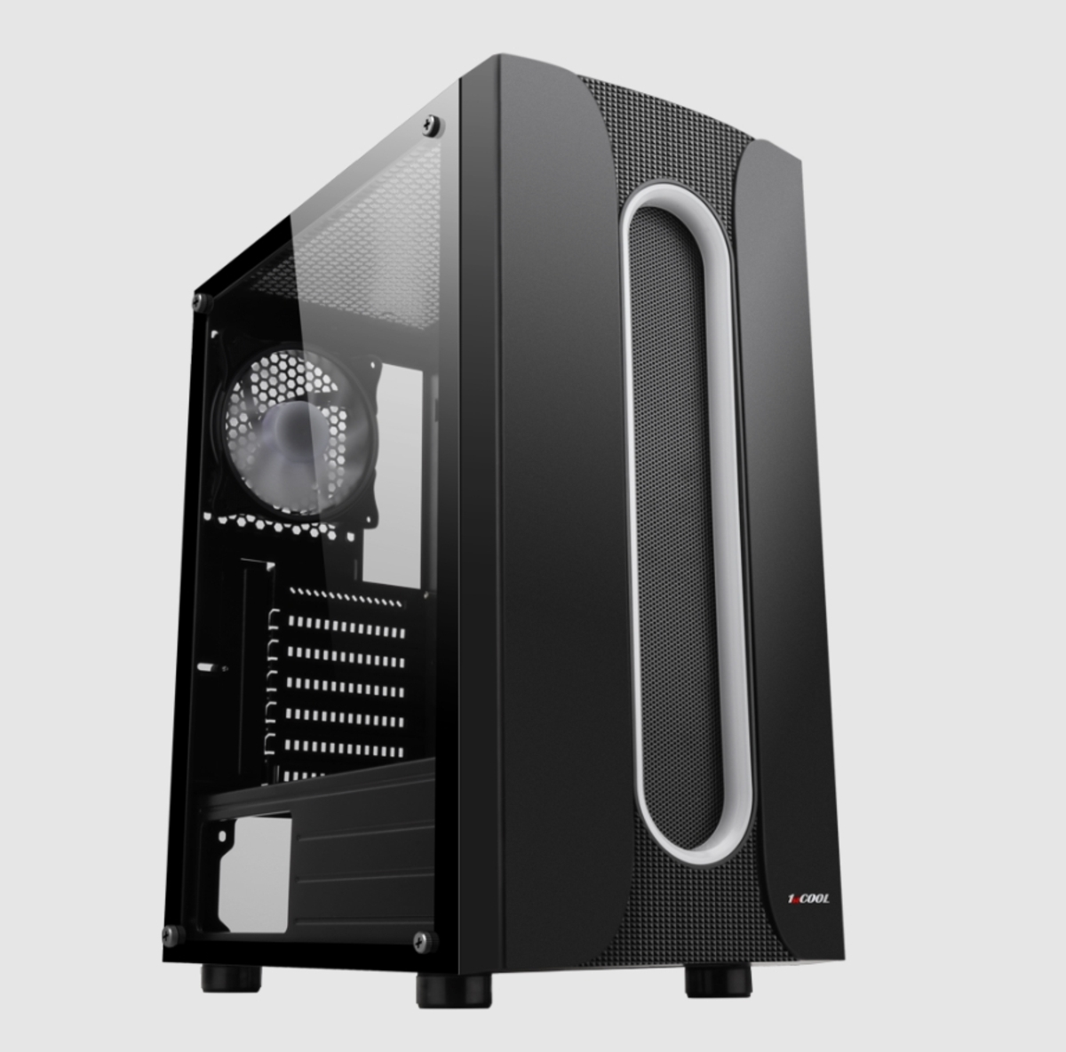 1STCOOL MiddleTower SAURON ARGB Black, Transparent PC-Gehäuse