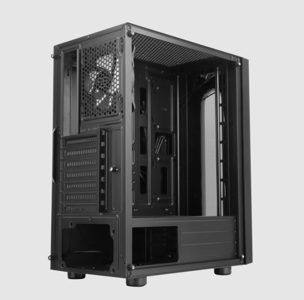 1STCOOL MiddleTower SAURON ARGB Transparent Black, PC-Gehäuse