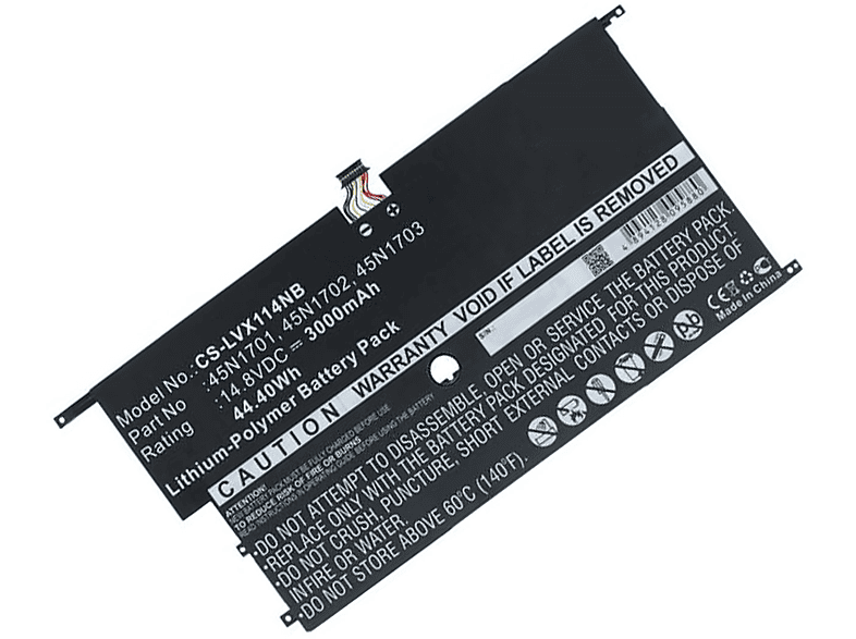 MOBILOTEC Akku kompatibel mit Lenovo 00HW002 Li-Pol Akku, Li-Pol, 14.8 Volt, 3000 mAh