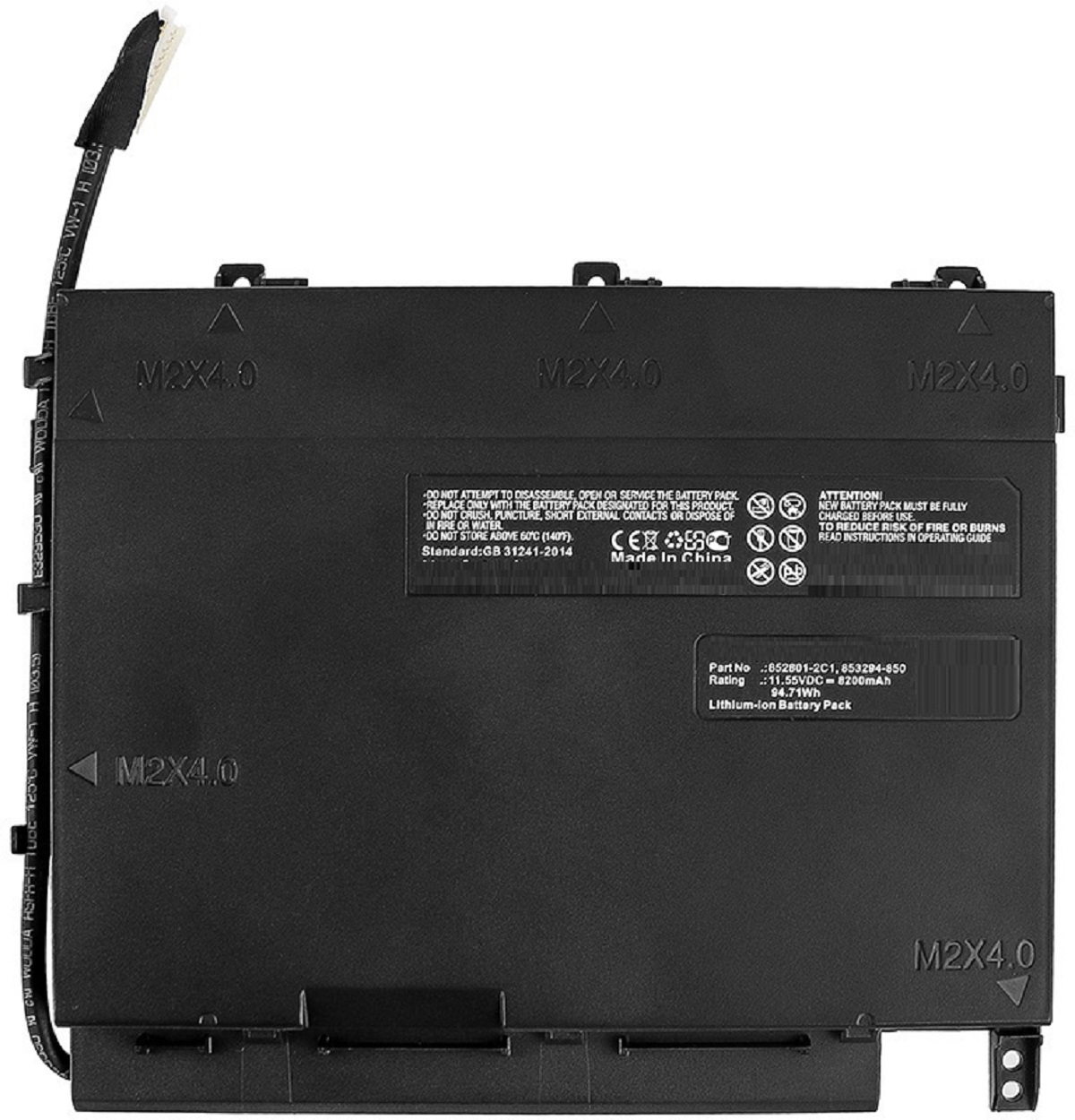 MOBILOTEC Akku kompatibel Akku, 8200 Omen mAh Li-Ion Li-Ion, 17-W102NG HP 11.55 Volt, mit