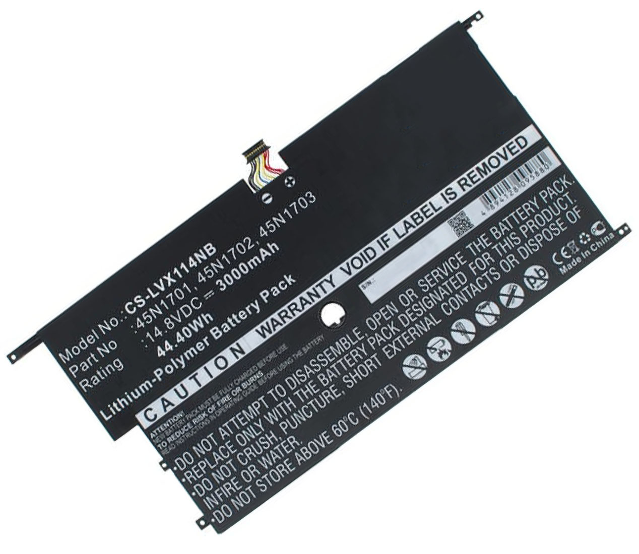 MOBILOTEC Akku kompatibel mit Lenovo 45N1703 Akku, 3000 Li-Pol Volt, 14.8 mAh Li-Pol