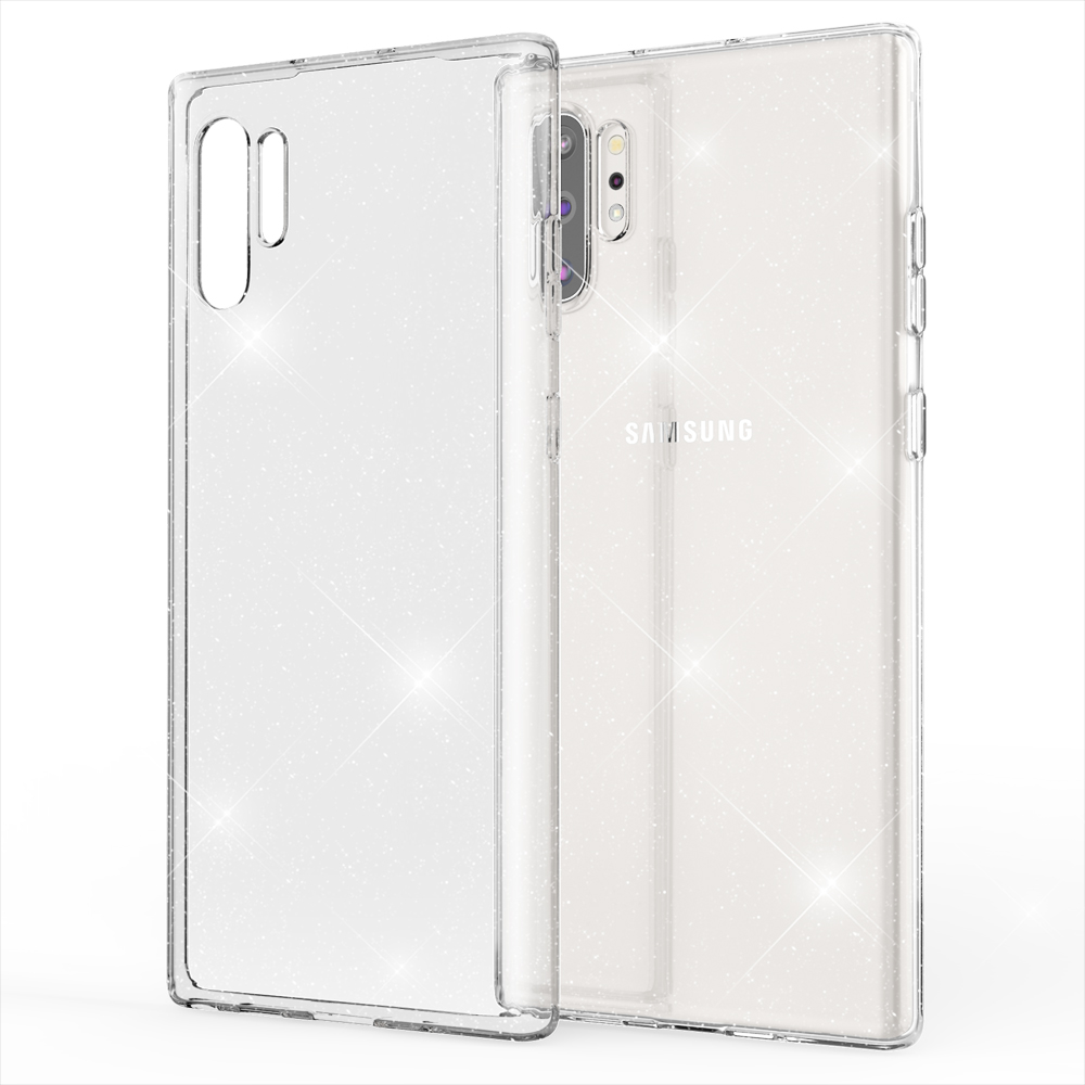 NALIA Klare Glitzer 10 Transparent Backcover, Plus, Note Hülle, Silikon Galaxy Samsung