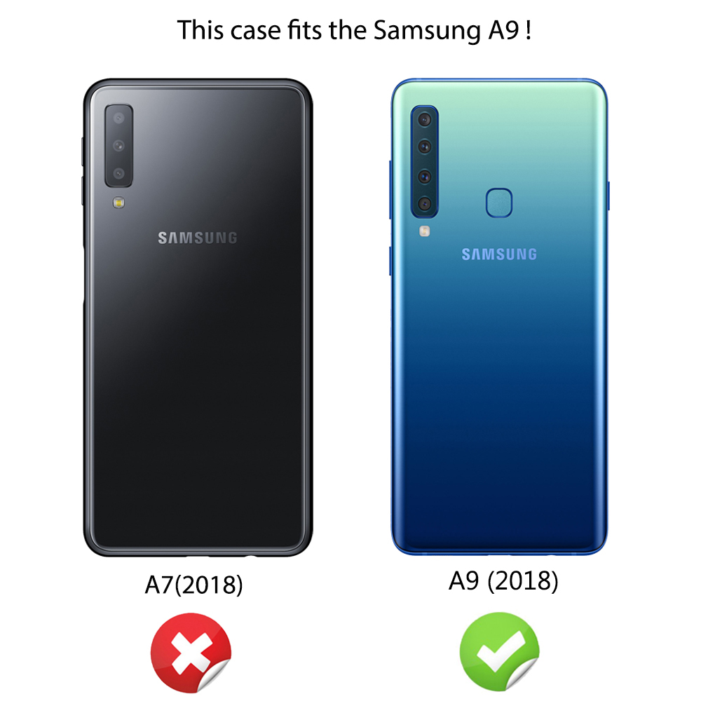 Silikon Hülle, NALIA Ring Matte A9 Galaxy Mehrfarbig Samsung, Backcover, (2018),
